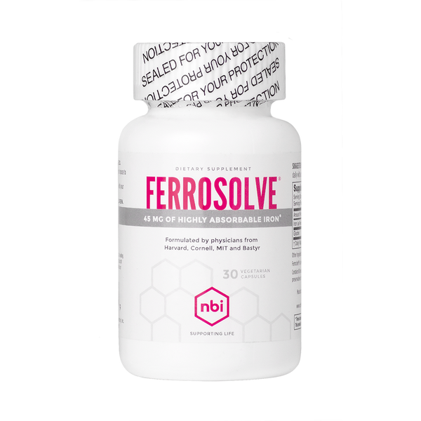 FerroSolve contains a highly-absorbable, chelated form of iron to promote and maintain healthy iron levels.