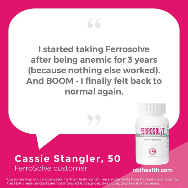 FerroSolve contains a highly-absorbable, chelated form of iron to promote and maintain healthy iron levels.
