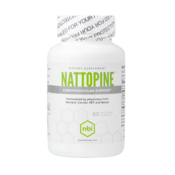 NattoPine contains the highest dose nattokinase from non-GMO (genetically modified organism) fermented soybeans plus pine bark extract for broad-spectrum cardiovascular support. 