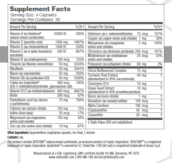 Supreme Multivitamin was created by Dr. Neustadt for his patients when he couldn't find a formula that met his high standards.