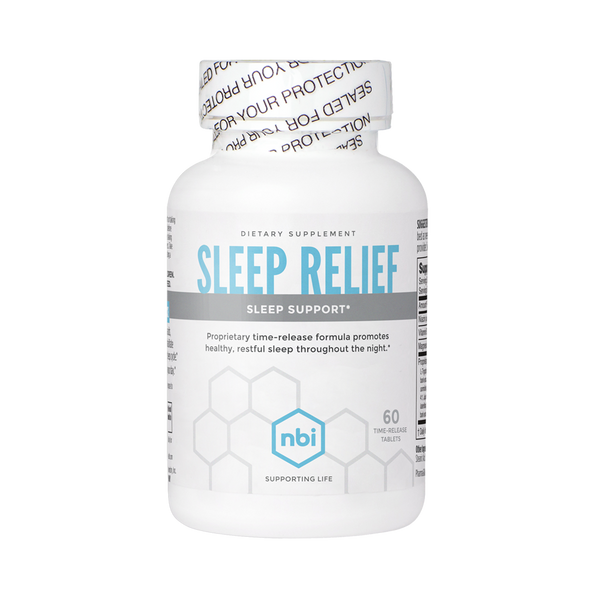 Sleep Relief’s bi-phasic, time-release technology delivers NBI’s proprietary formula with clinically validated nutrients in two stages—a quick-release first stage and a slow-release second stage to help you gently fall asleep, stay asleep and wake refreshed and ready for your day.